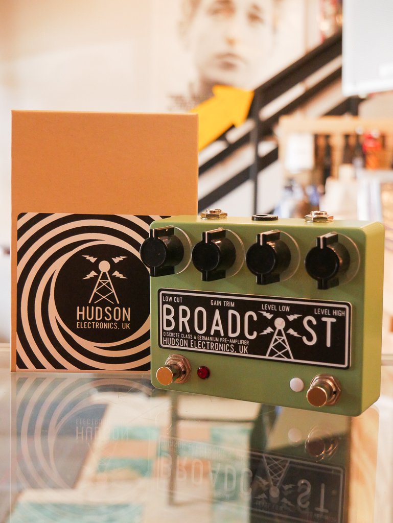 Hudson Broadcast dual foot switch germanium overdrive pedal w/box