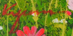 油絵の絵画で金謙伊が描いた花の絵の油絵「コスモス畑」をご購入