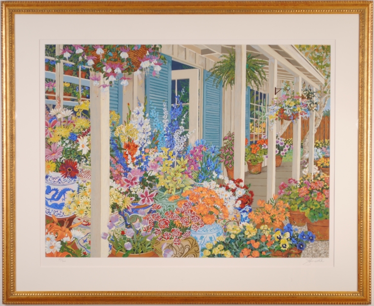 花の絵をシルクスクリーンの版画で制作したジョン・ポーウェルの花の絵