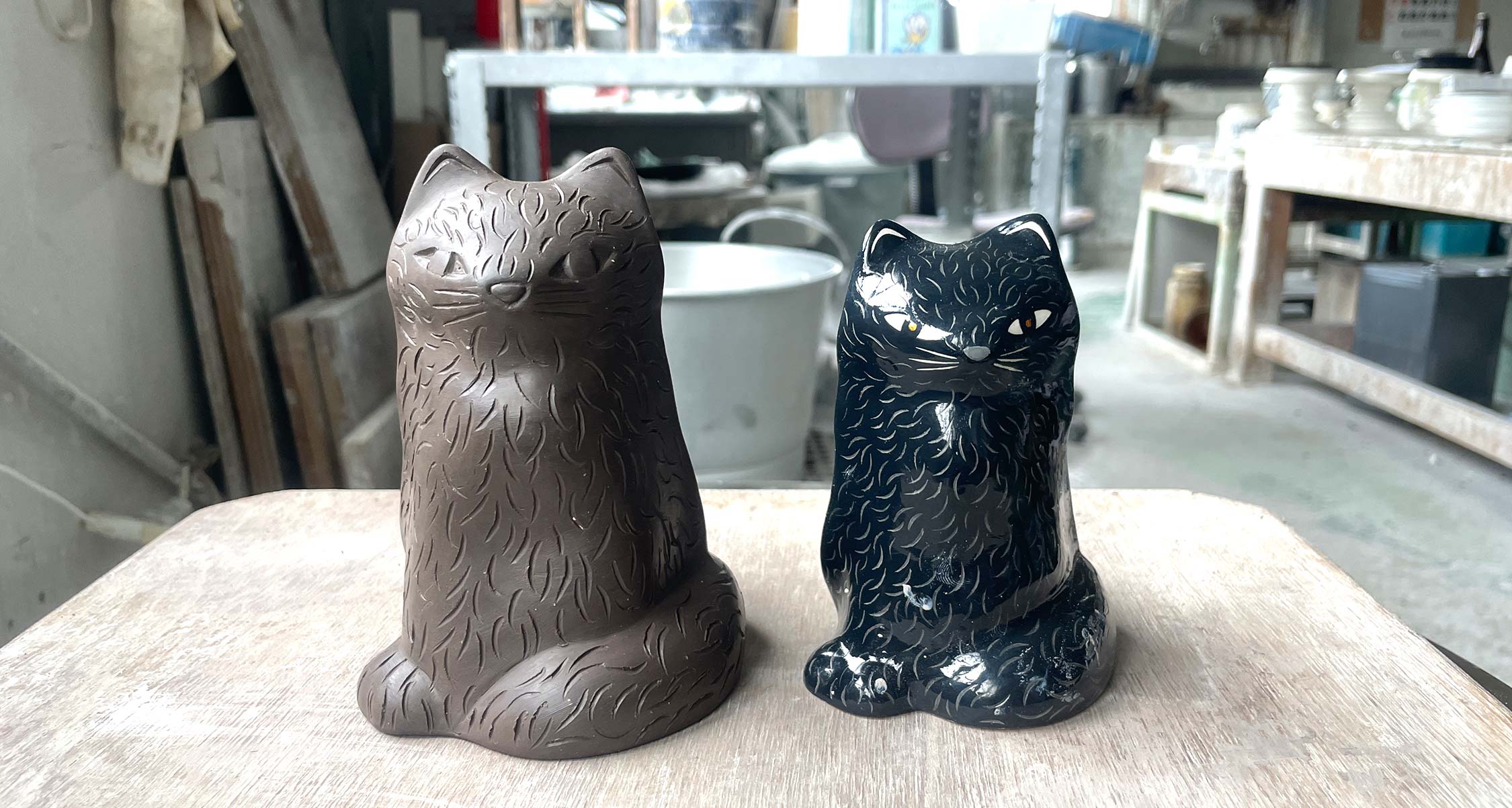 Cat pottery object（猫の陶器オブジェ） | ondo
