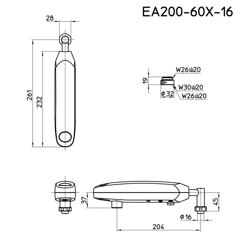 SANEI サンエイ EA200-60X-16 後付け センサー水栓 自動水栓横形パイプ