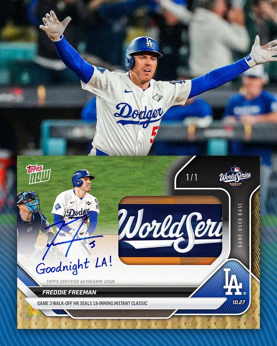 ✍️Goodnight, LA! フレディ・フリーマンの18回裏サヨナラホームラン
