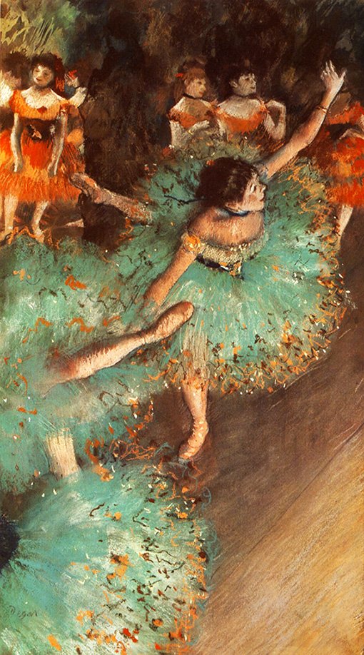 エドガー・ドガ『緑の衣装を着けた踊り子』1880年 ティッセン