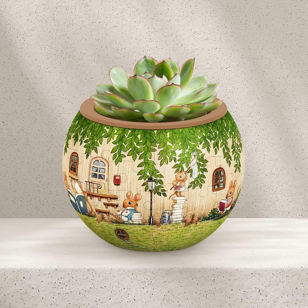 PieceRelax - K1102 - Puzzle Planter - Happy Reading