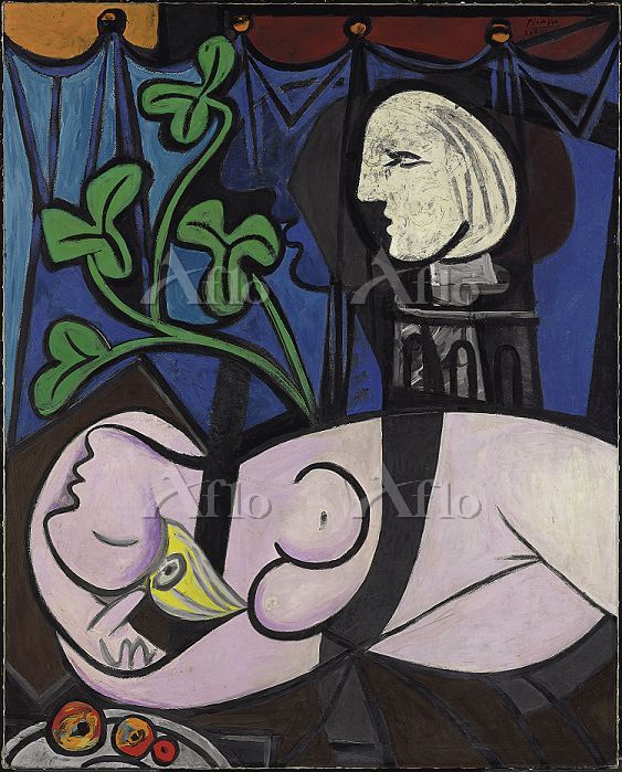 パブロ・ピカソ 「ヌード、観葉植物と胸像」 [11233897]のアート作品