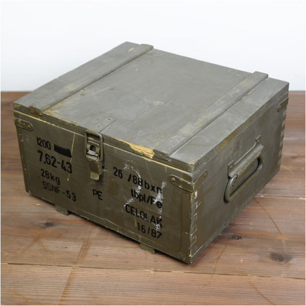 チェコ軍放出品 ミリタリーボックス 木製 ODカラー | ミリタリー
