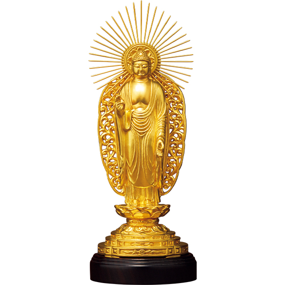 純金仏像 阿弥陀如来像〔西〕| 高品質 金・プラチナ