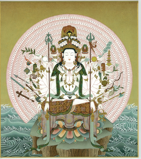 楽天市場】仏画色紙 千手観音菩薩 : 天宝堂