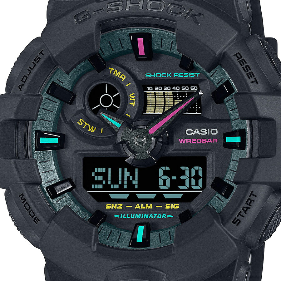 G-SHOCK Multi Fluorescent color 蛍光色デザイン GA-700MF-1AJF