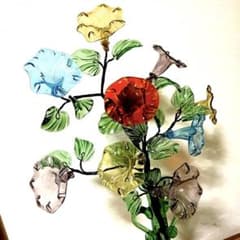 ガラス 朝顔 置物 夏小物 琉球ガラス 硝子 花 沖縄 手作り - メルカリ