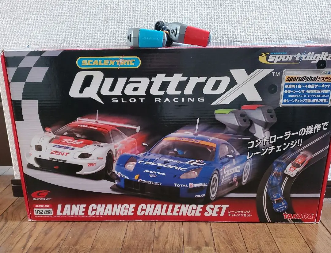タカラQuattroXレーンチェンジセットデジタル1/32スロットカーセット➕他