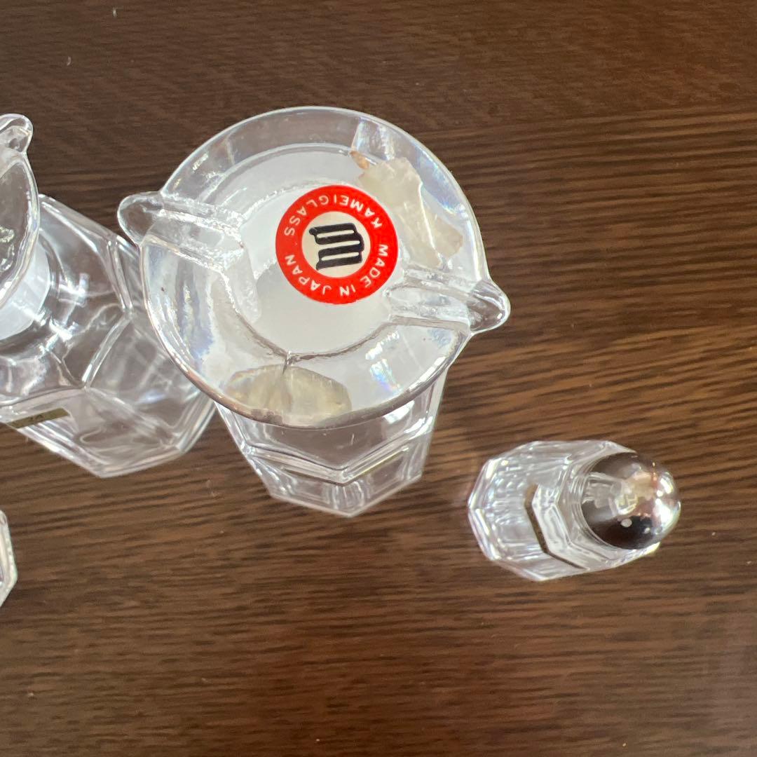 昭和レトロkamei glass調味料入れ - メルカリ