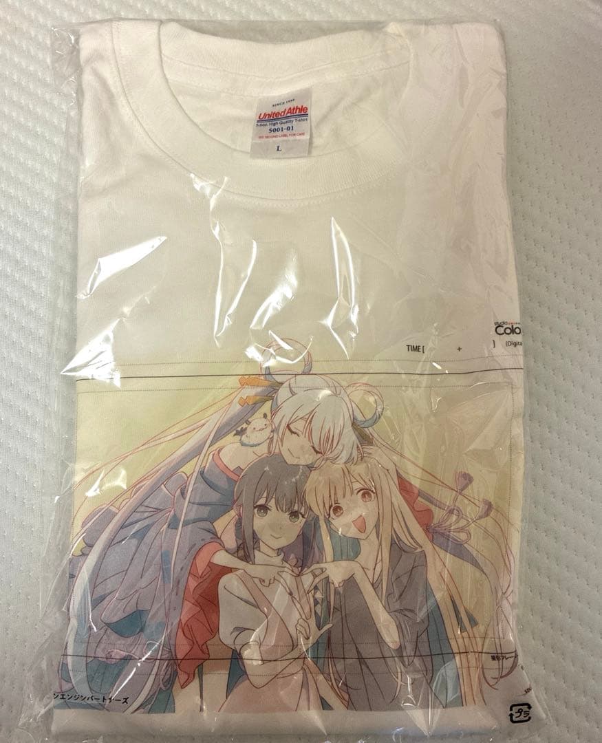超かぐや姫！ ラフ原画Tシャツ Lサイズ かぐや 酒寄彩葉 月見ヤチヨ