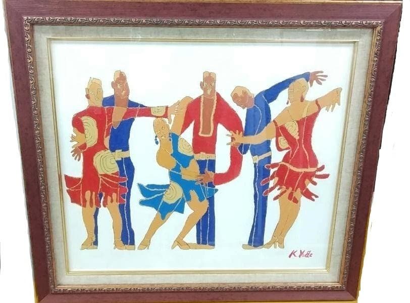 【レア】絵画　ダンス　ラテンダンス　踊りの絵 　 舞踏会　舞踊　大判 楽天市場】油絵 Vezin Frederick_舞踏会 ma1187 : 絵画制作専門