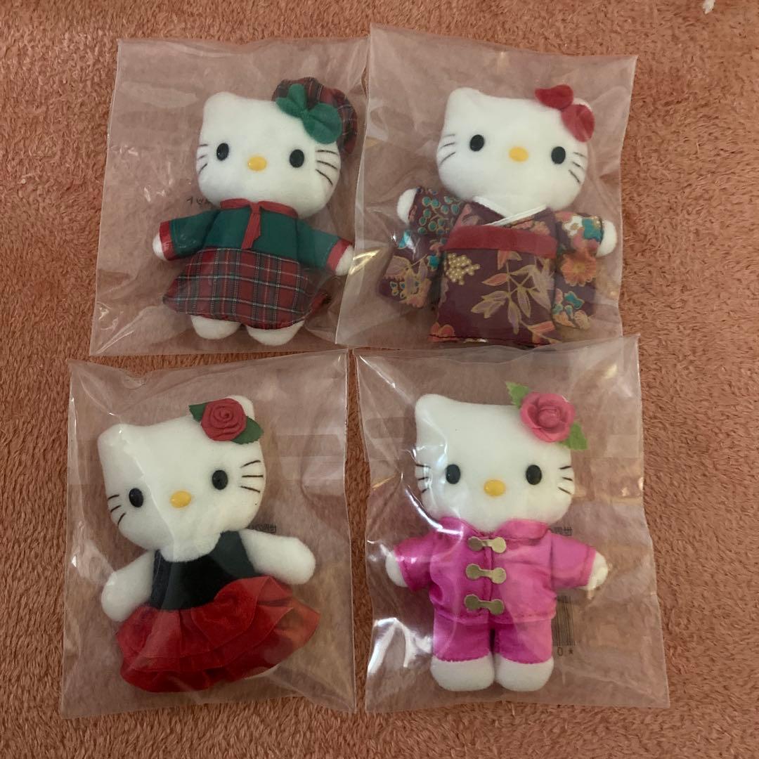 世界のハローキティマグネット 4体セット ハローキティ】キティちゃんの木製マグネット（3個1セット