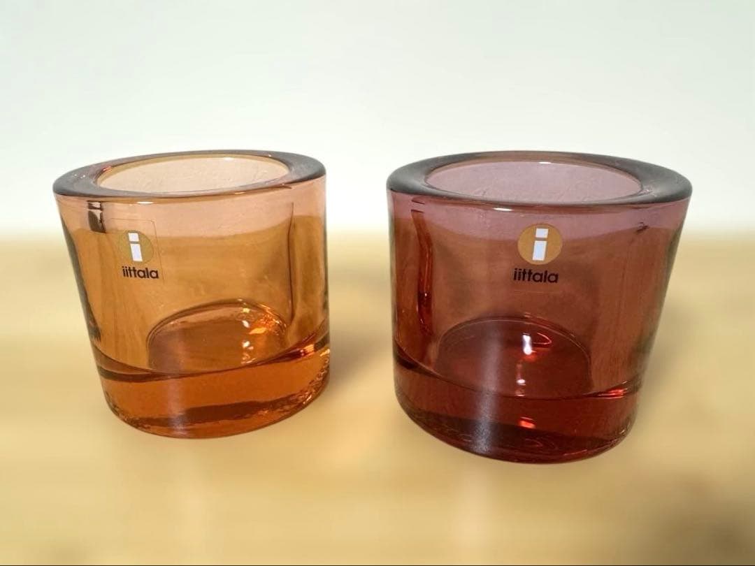 ブ*キ様  kivi キャンドルホルダー 2個　透明度の高い　赤 イッタラ キャンドルホルダー キビ 6.5 × 6.5 × 6cm 65 × 65 × 60mm