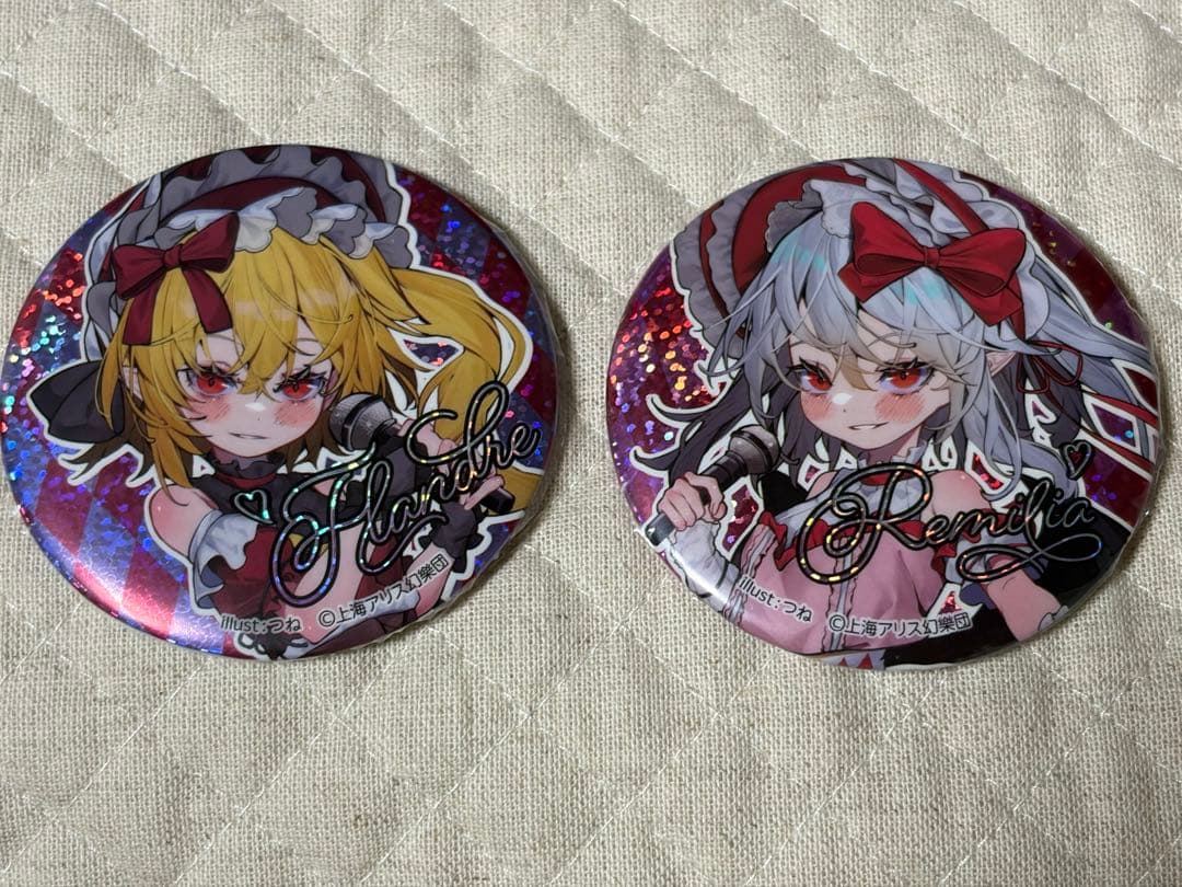 東方 ダイソー BIG缶バッジ レミリア フラン - メルカリ