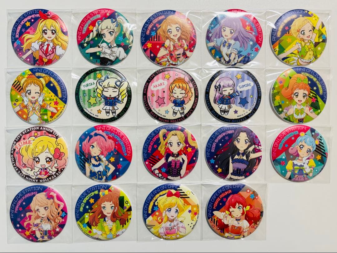 アイカツ アニON マグバッジ マグネット 缶バッジ 神谷しおん・まとめ売り】アイカツ アニON マグネット付きバッジ3個