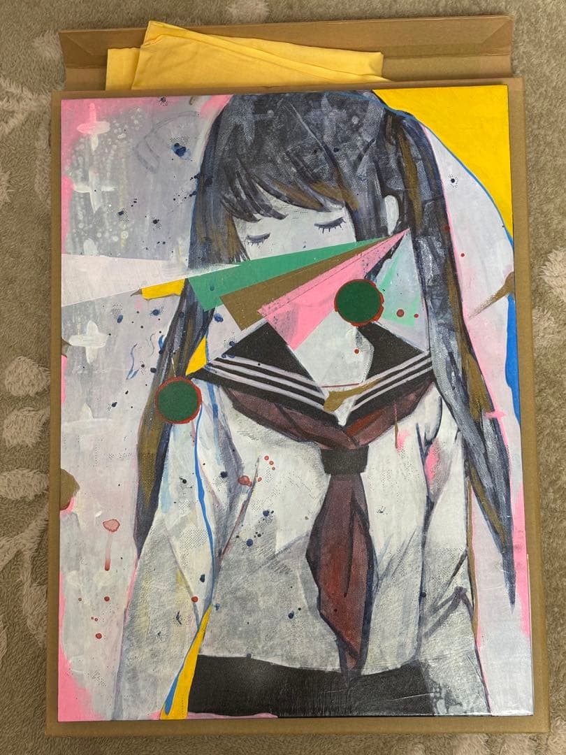 大槻香奈　「改装」　アクリル画 少女のポートレート 大槻香奈 「改装」 アクリル画 少女のポートレートの通販はau PAY