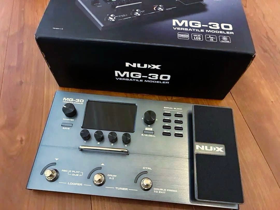NUX MG-30 アンプシミュレーター　マルチエフェクター リアルで鮮やかなサウンドを再現するNUXのマルチエフェクター“MG-30