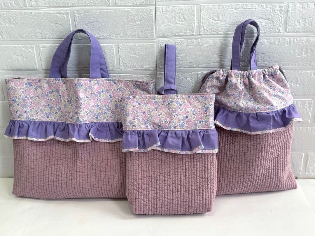 3点set ヌピ　花柄　レッスンパック　上履き袋　体操服袋　入園　入学　花柄 楽天市場】入園 入学 セット 3点セット 入園準備 入学準備 女の子 小花