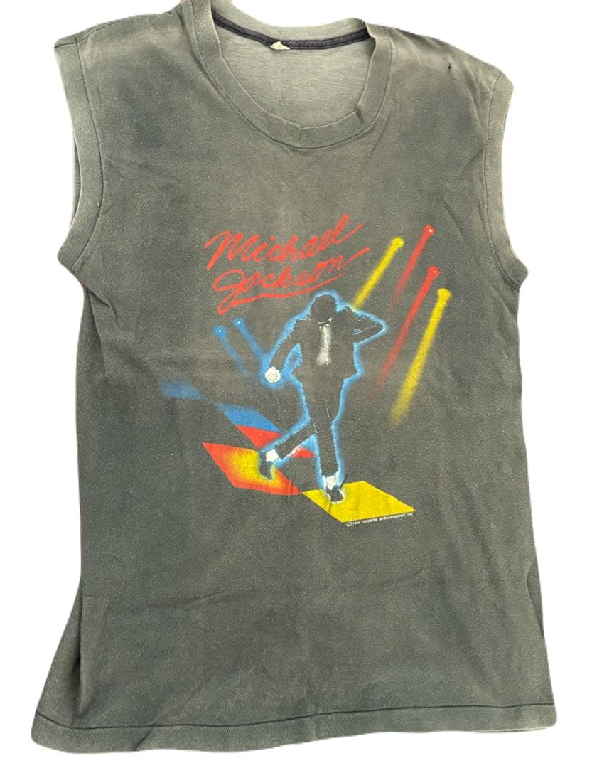 Michael Jackson Victory Tour Tシャツ 1984 Vintage Genuine 84 JACKSONS VICTORY TOUR Sleeveless T-shirt Med