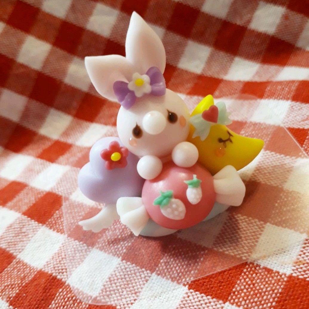 キャンディうさぎ(ピンク)♡仲良しお月様 ムーンモスキャンディピンクのおみみの おめかしneo Rabbee