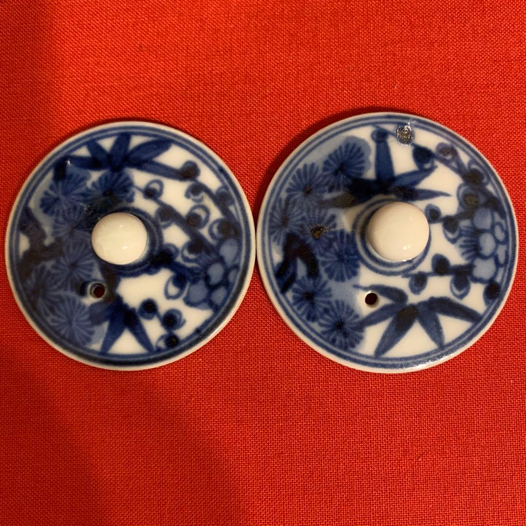 アンティーク 染附 酒注一对 古藤手 珍品 60