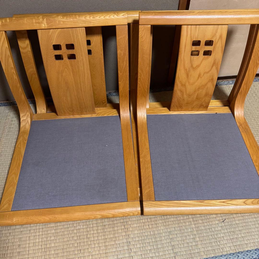 送料込】光製作所 木製 高級座椅子 4脚セット 和室 昭和レトロ 肘