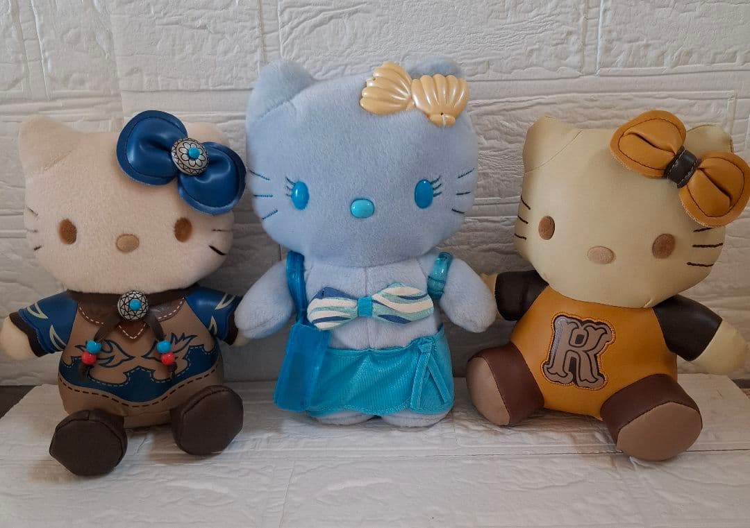 【現品のみ☆レア】ハローキティ ぬいぐるみ 3体セット ハローキティ」”全50種”のぬいぐるみをコレクションできるか… 50周年