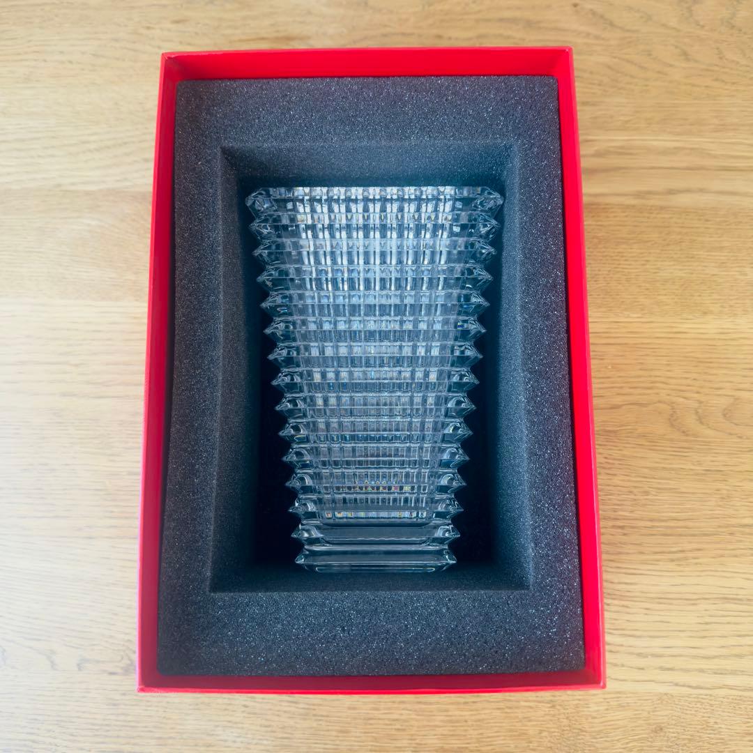 新品未使用品◆【バカラ／Baccarat 】アイ ベース スクウェア 花瓶／S バカラ（Baccarat） ベース 花瓶 アイ EYE スクエア レッド S 20cm