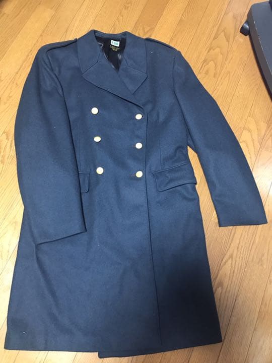 軍服　　ロングコート　紺色　ネイビー MILITARY（ミリタリー） 実物 新品 イタリア軍 SECURITY ワークコート