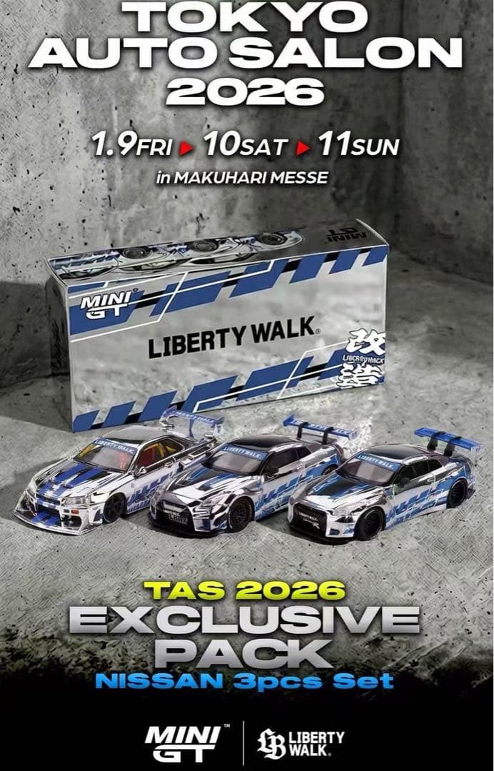 MINI GT リバティウォーク 東京オートサロン2026 限定 3台 - メルカリ