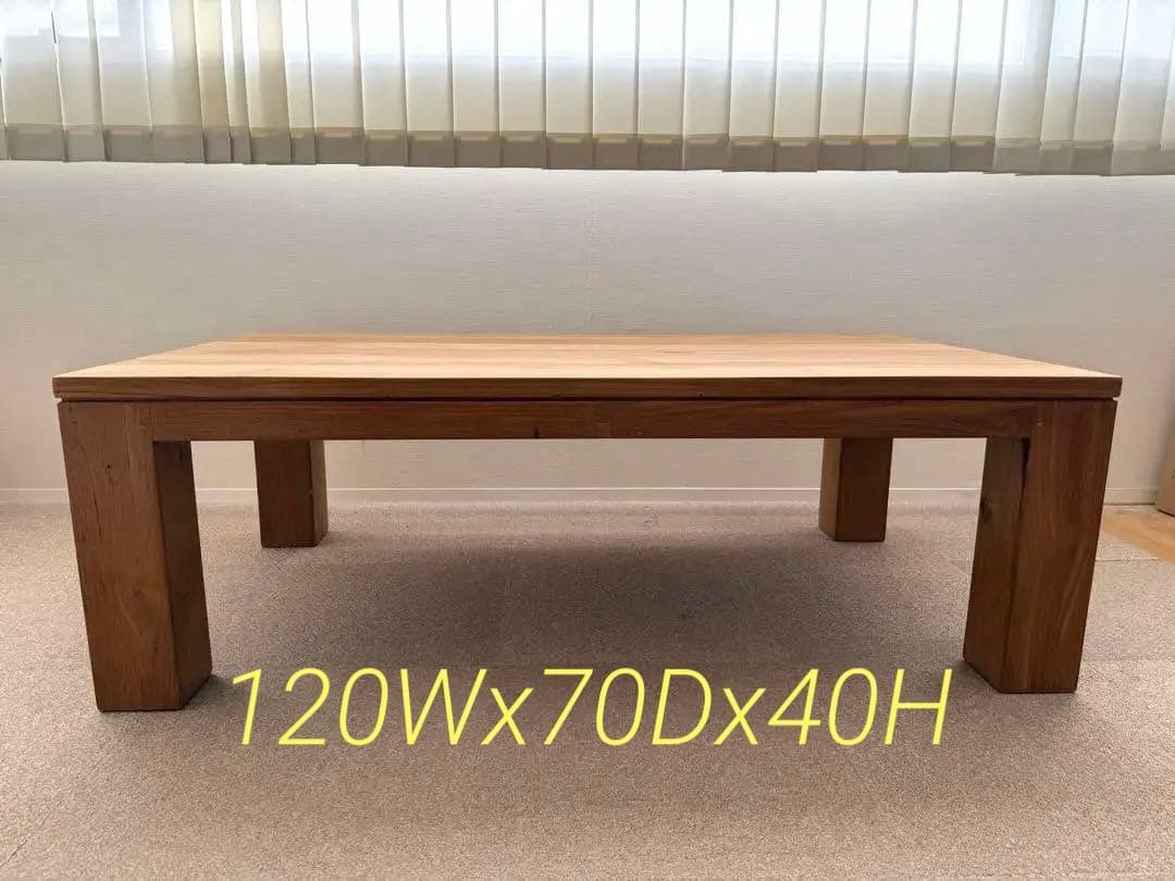 リビングテーブル　ローテーブル　オールドチーク　120x70x40H オールドチークリビングテーブルbre/N 座卓 リビングテーブル 古材家具
