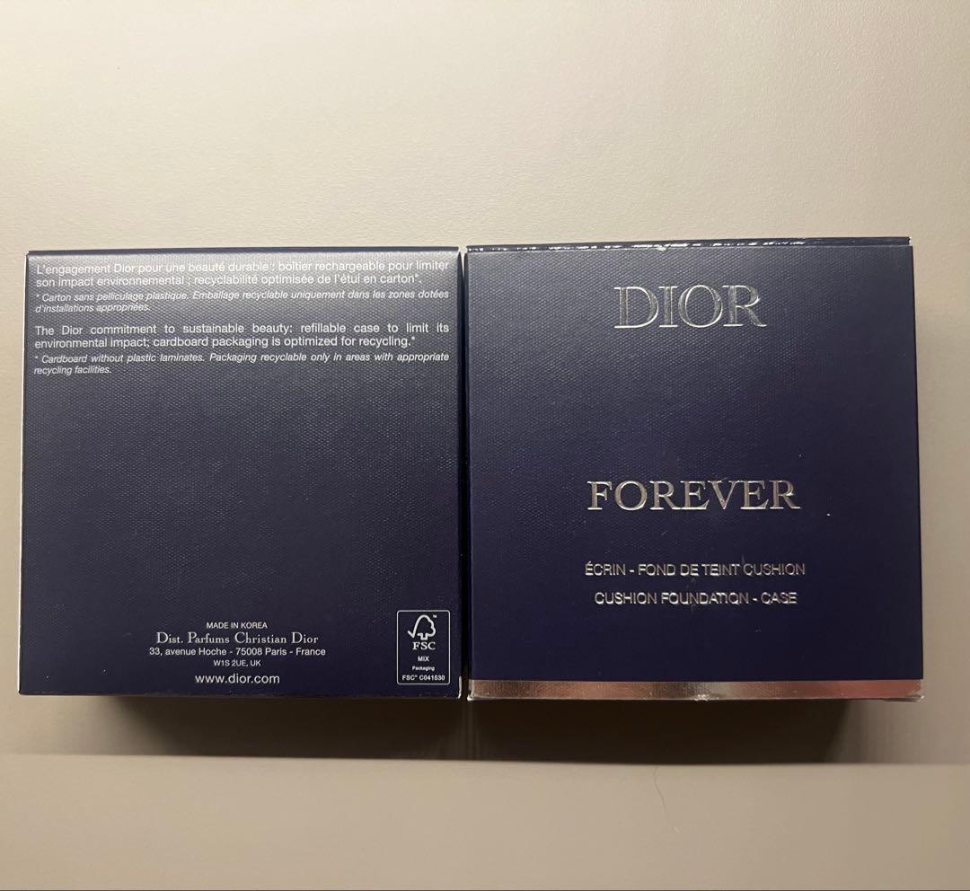 Dior Forever ファンデーションケース ピンク、ブラック2個セット 新品未使用ディオール クッションファンデーションケース ピンク