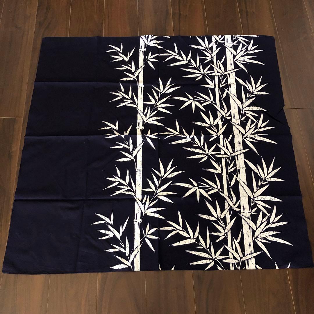 ローケツ染 風呂敷 竹模様の紺色 約100✖️98cm - メルカリ