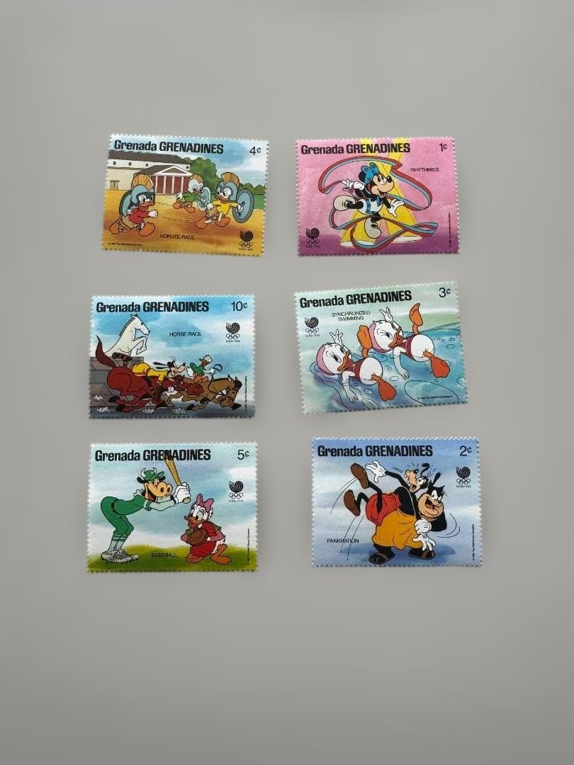 ディズニー 切手 6枚 グレナダ ソウルオリンピック 1988 - メルカリ