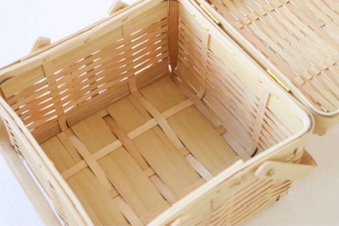 松田由紀 角物 蓋付き 竹かご 竹籠 バスケット - メルカリ