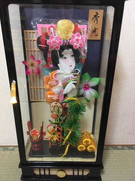 羽子板 ガラスケース オルゴール 豪華 お正月飾り 羽子板 オルゴール付き ガラスケース入り 可愛い 飾り