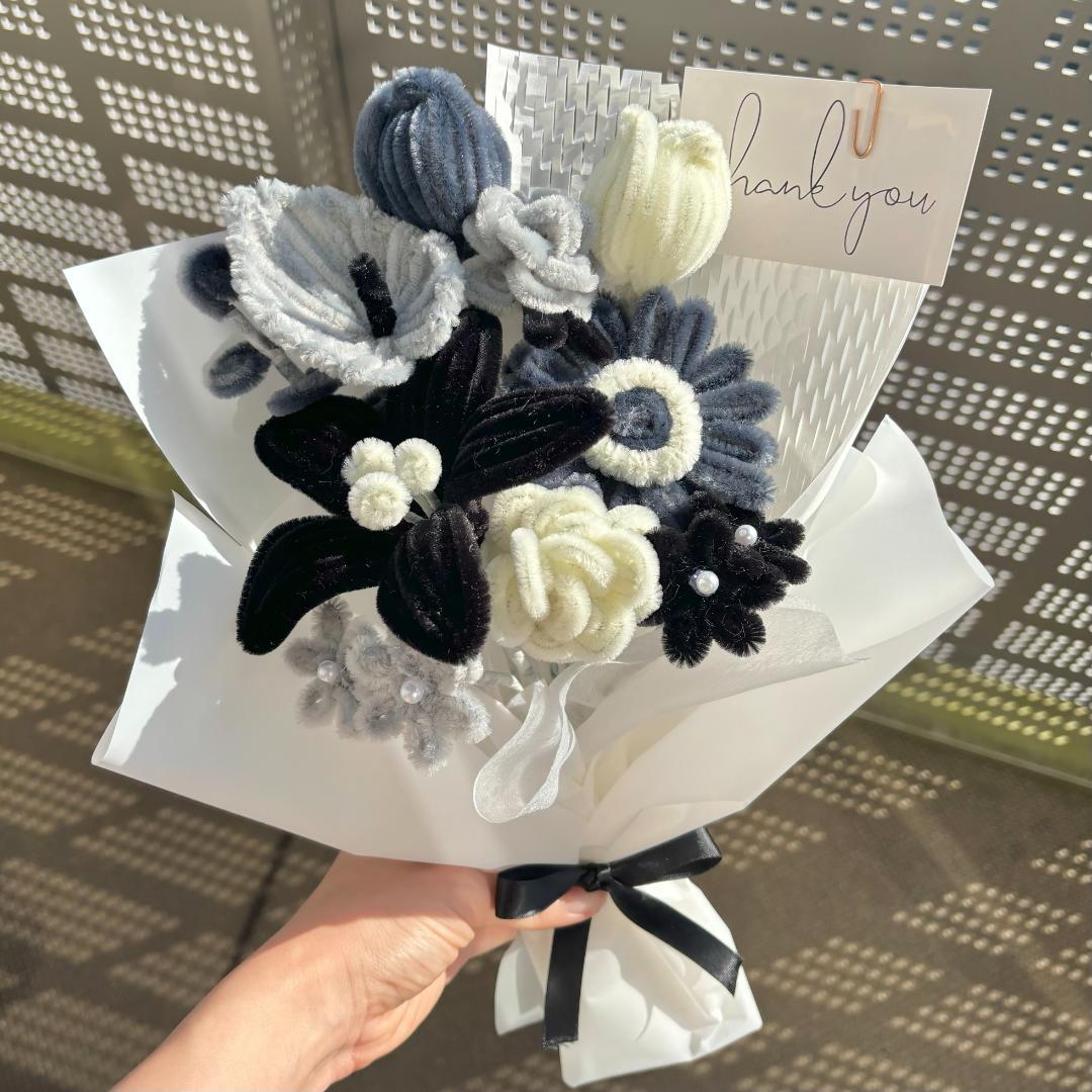 モールフラワー チャイラテ shop 枯れないお花 桃色 グレー 黒 韓国