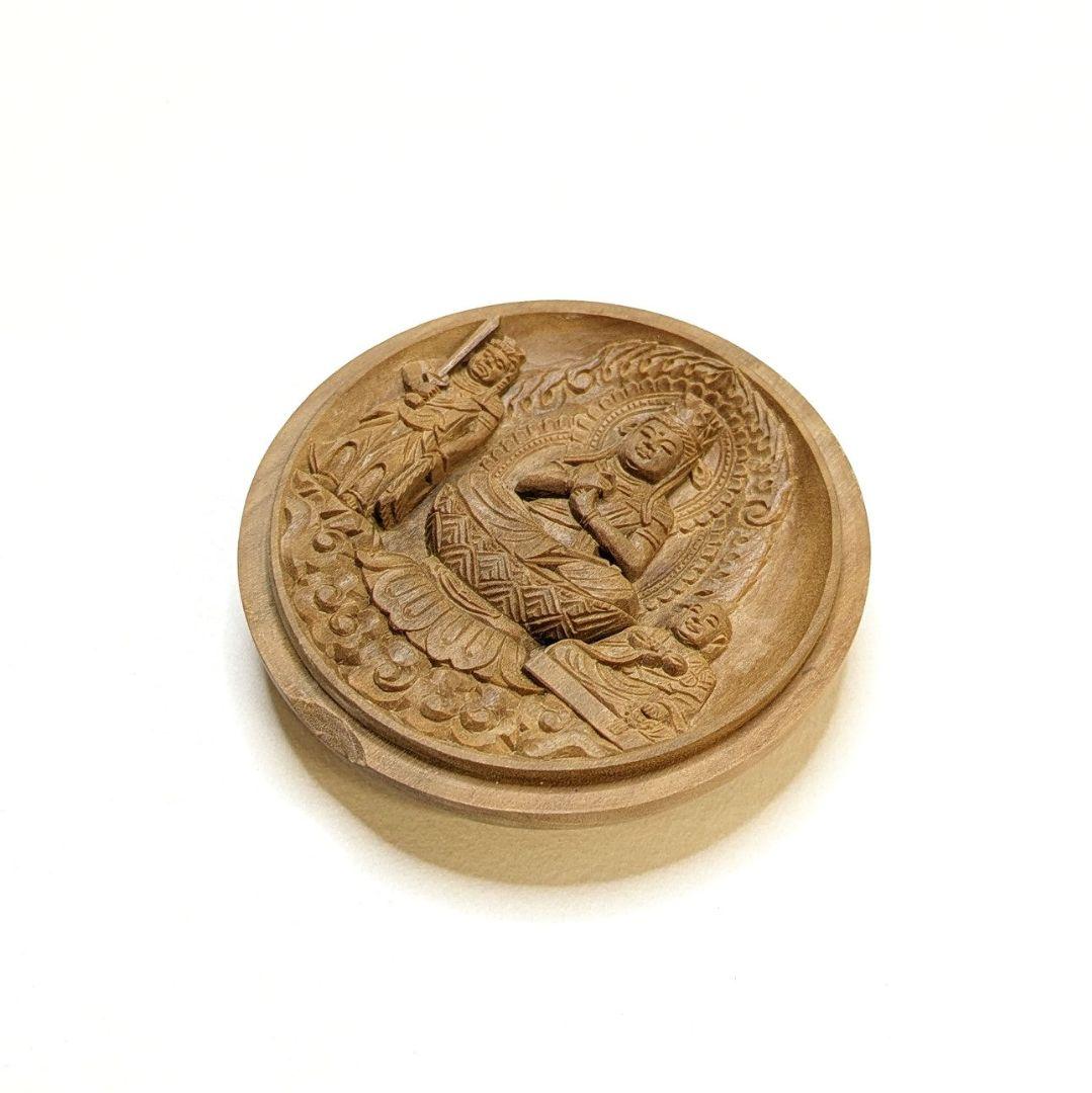 ゲリラセール・新品】 香合仏 真言宗 白檀 仏龕 懐中仏 真言宗三尊