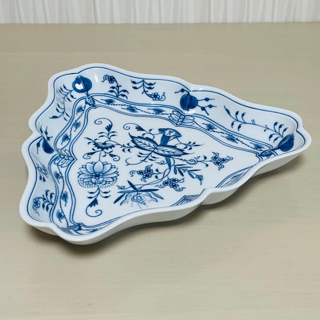 未使用 Meissen マイセン ブルーオニオン トライアングル プレート