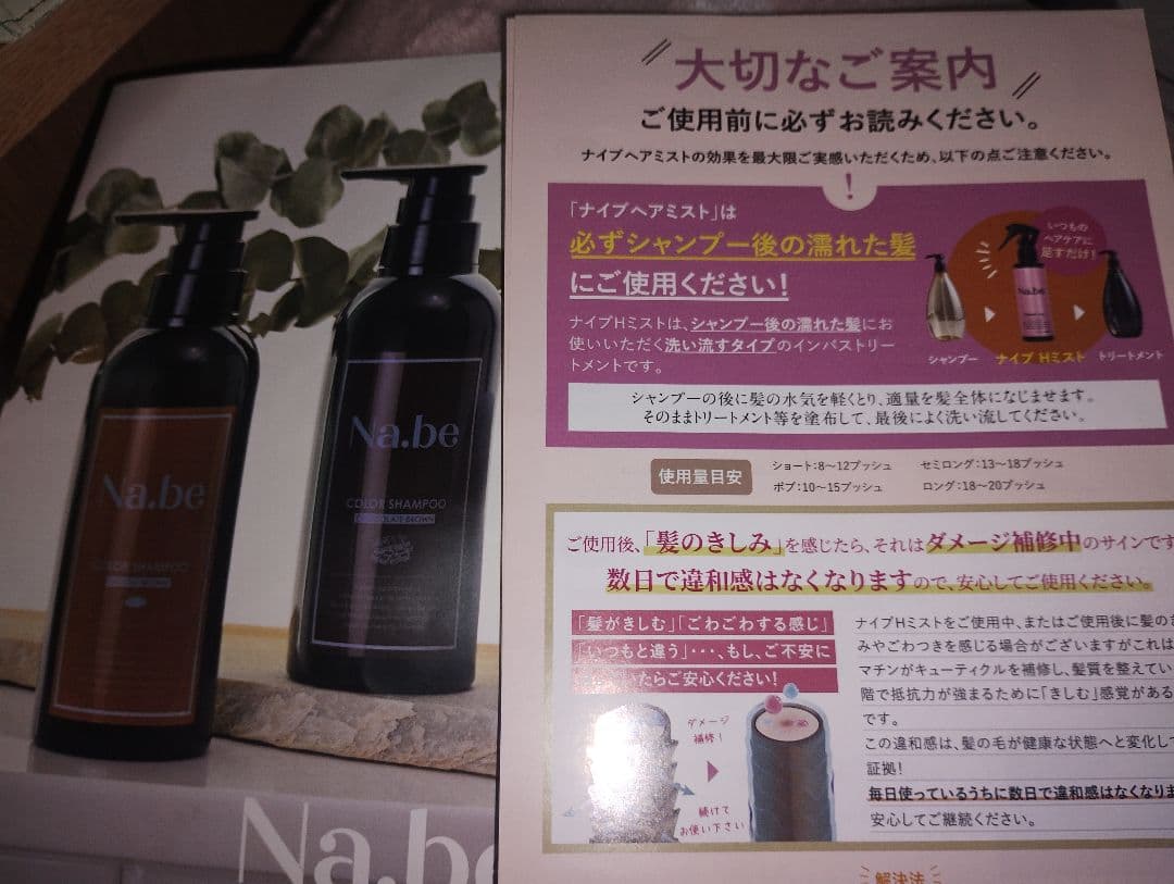 Na.be カラーシャンプー 2袋とヘアミストセット