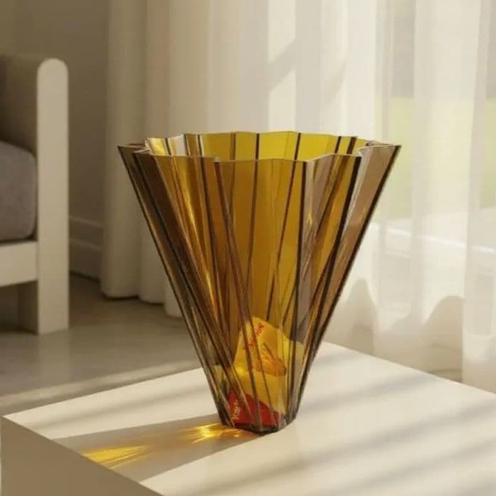 未使用 Kartell 花瓶 44cm 大型 イエロー系 フラワーベース 国内発| HAY Juice Wide フラワーベース Yellow (HAY/花瓶・植木鉢