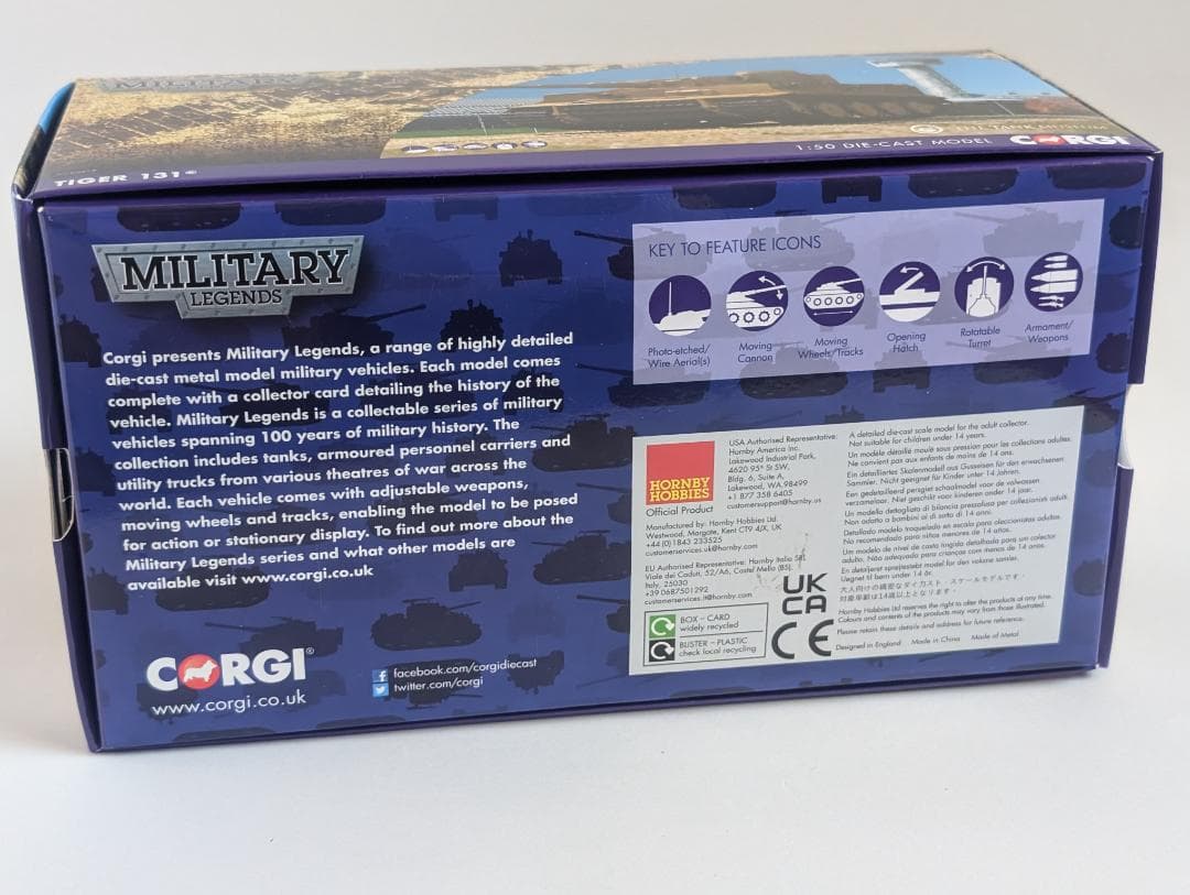 新品未開封】英国コーギー社 タイガー131戦車ボービントン博物館