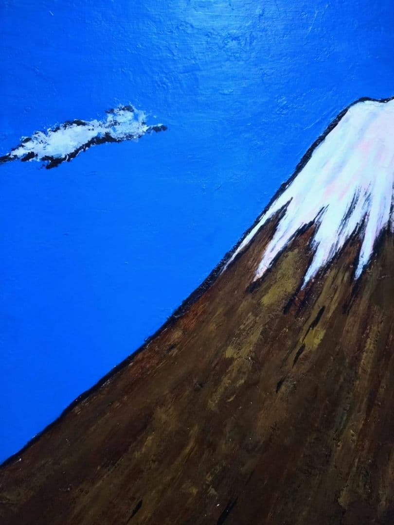 F10号】林武【富士】手描き作品/表裏サイン有り/油彩/油絵/逸品/額縁