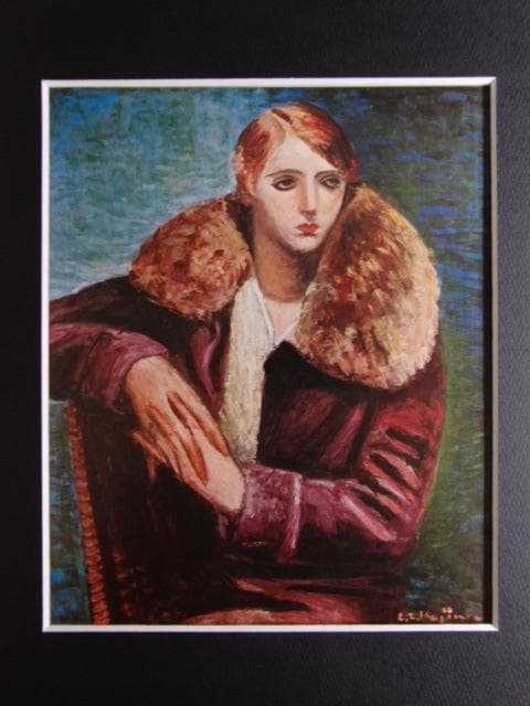 児島善三郎、【婦人像】、希少な画集画、新品高級額 額装付、状態良好 児島善三郎、【箱根】、希少な画集画、新品高級額 額装付、状態良好