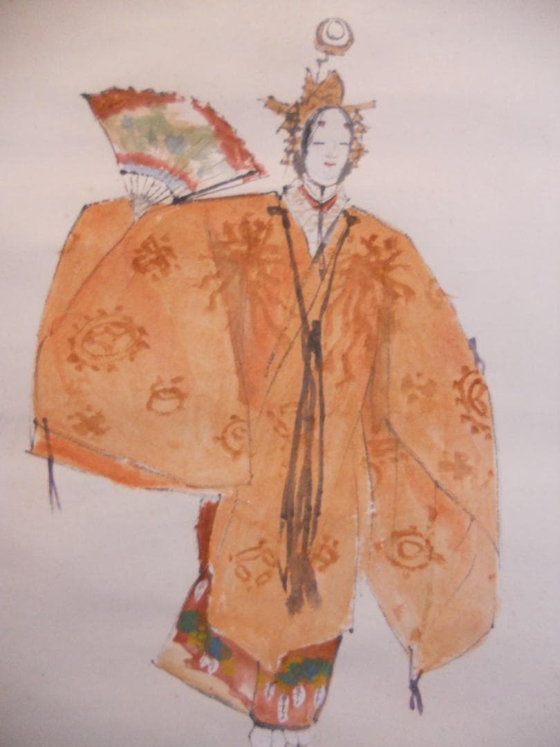 掛け軸 藤井松山 作 『 羽衣 』 紙本 希少 軸装 茶道具 茶掛け 掛軸 です 茶道具 掛軸 掛け軸 一行 弄花香満衣 小堀明堂筆 茶道 : 茶道具いまや