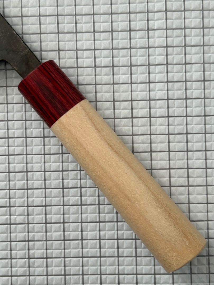 包丁 菜切包丁 菜切 ダマスカス 安来鋼青紙2号 165mm 黒打ち