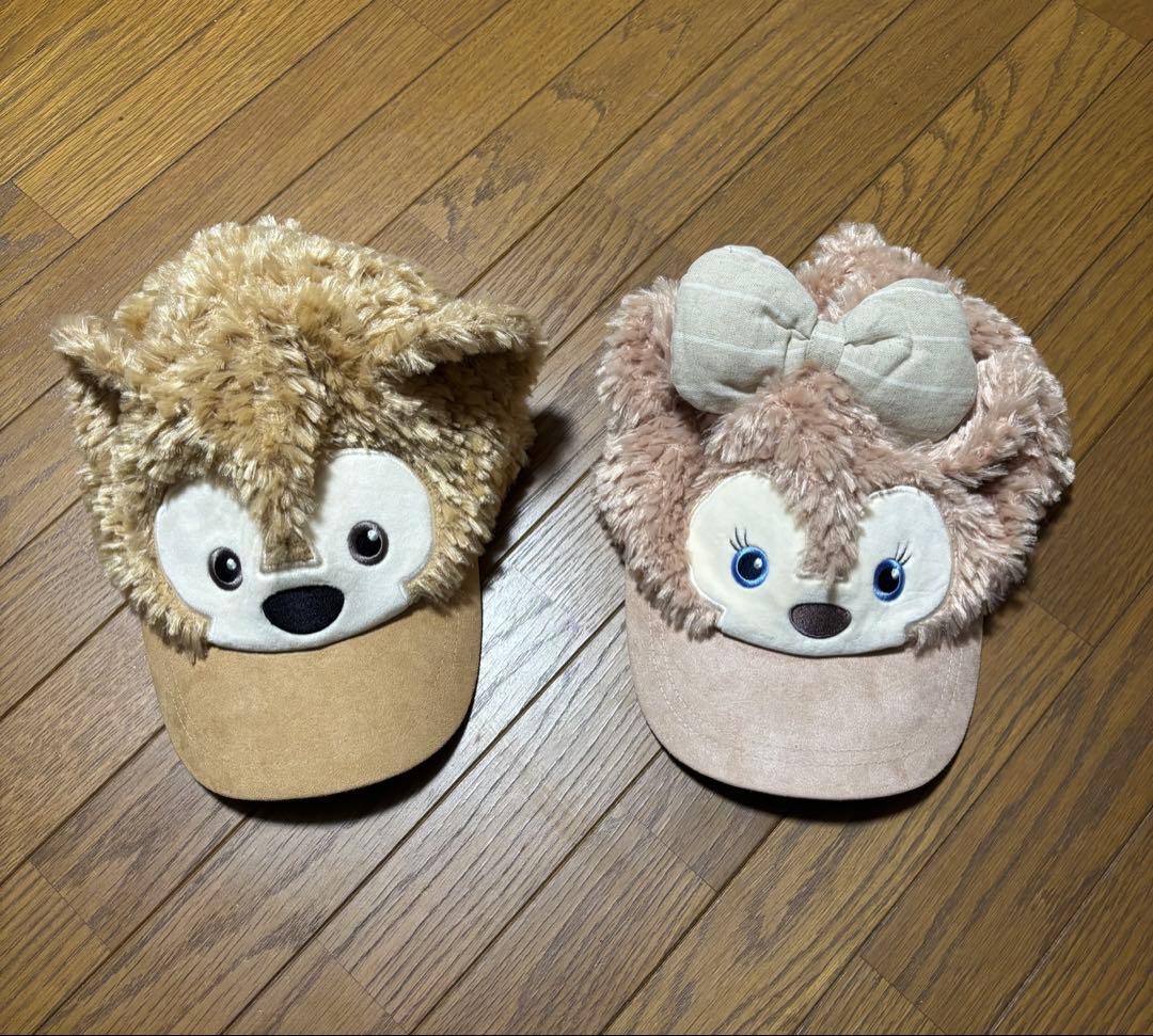 ディズニー ダッフィー シェリーメイ キャップ 2個セット 夏バーゲン】ダッフィー × シェリーメイ ファンキャップ 2点セット